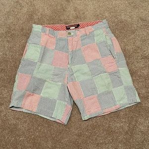 Mens Vineyard Vines Patchwork Seersucker Shorts 32